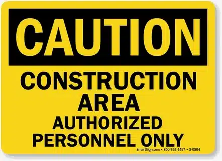 Construction signage