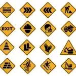 Construction sign boards