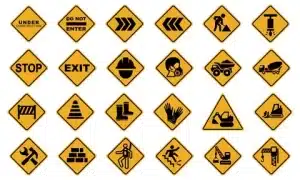 Construction sign boards