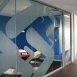 frosted sticker on glass