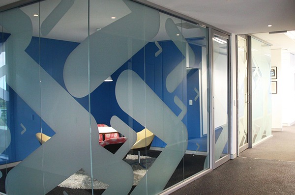 frosted sticker on glass