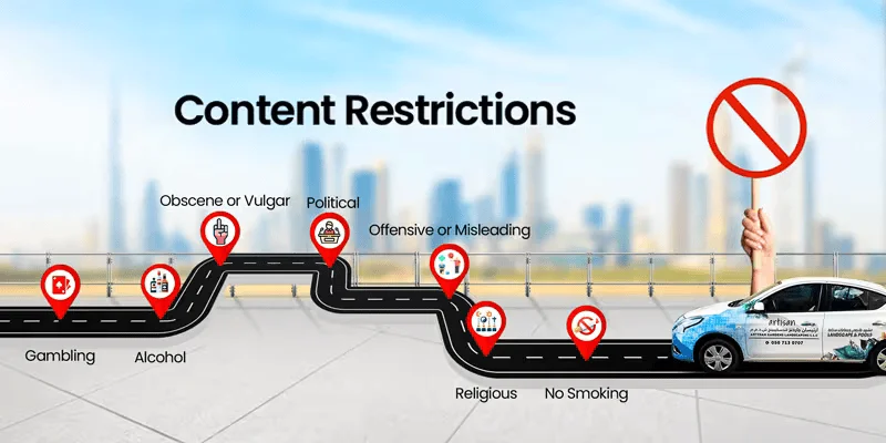 4 Essential Rta Guidelines For Vehicle Branding In Dubai You Must Know 11 Content Restrictions For Vehicle Branding